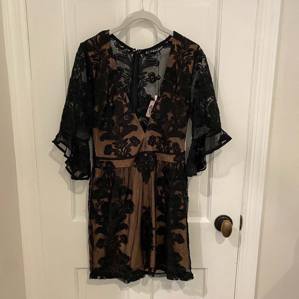 NWT FreePeople x For Love and Lemons black lace dress
